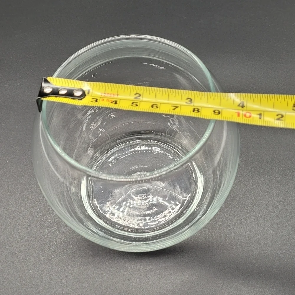 Clear Glass Footed Bubble Bowl/Vase​​​
